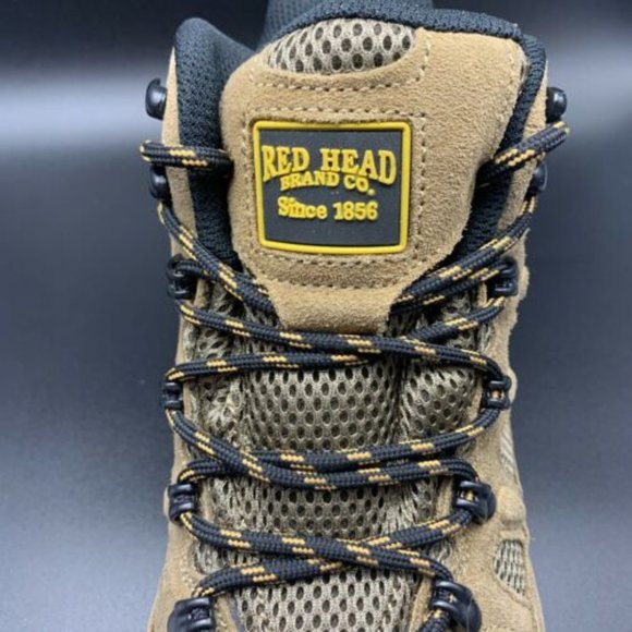 Red Head Men's Blain Work Boots Brown Leather Lace Up Steel Toe Waterproof 8M - Picture 3 of 10